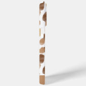 Gepersonaliseerde Bruin Modern Waterverf Dot Patte Case-Mate iPhone Case (Achterkant / Rechts)