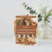 Gepersonaliseerde Bruin Wit Script Recept Exchange Briefkaart (Staand voorkant)