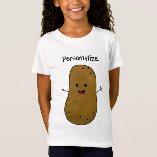 Gepersonaliseerde bruine aardappel t-shirt