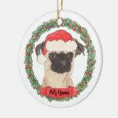 Gepersonaliseerde Brussels Griffon Kerstmis Keramisch Ornament (Links)
