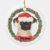 Gepersonaliseerde Brussels Griffon Kerstmis Keramisch Ornament (Achterkant)