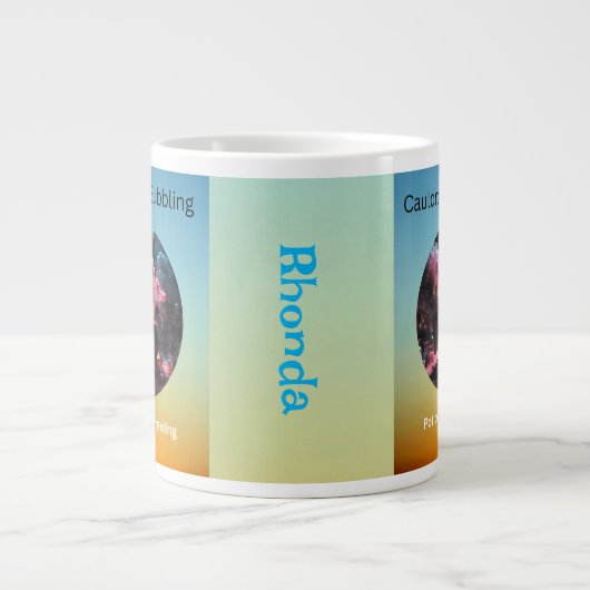 Gepersonaliseerde bubbelende ketel extra grote beker (Voorkant)