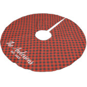 Gepersonaliseerde Buffalo Plaid Tree Rok Kerstboom Rok (Gekanteld)