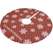 Gepersonaliseerde Buffalo Plaid Tree Rok Kerstboom Rok (Gekanteld)