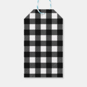 Gepersonaliseerde Buffalo Plaid Vrolijk Kerstfeest Cadeaulabel (Achterkant)