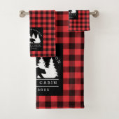 Gepersonaliseerde buffelbeklede Beer Bad Handdoek (Insitu)