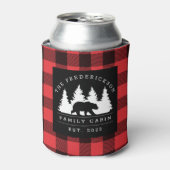 Gepersonaliseerde buffelbeklede Beer Blikjeskoeler (Blikje Voorkant)