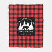 Gepersonaliseerde buffelbeklede Beer Fleece Deken (Voorkant)