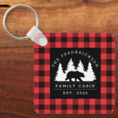 Gepersonaliseerde buffelbeklede Beer Sleutelhanger (Voorkant)