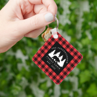 Gepersonaliseerde buffelbeklede Beer Sleutelhanger