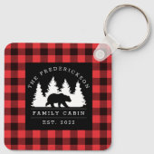 Gepersonaliseerde buffelbeklede Beer Sleutelhanger (Achterkant)