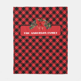 Gepersonaliseerde buffelkerst fleece deken