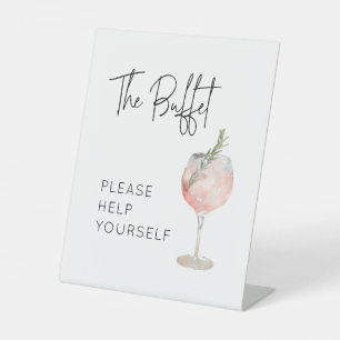 Gepersonaliseerde Buffet Tafel Teken voor Verjaard Reclamebord Met Voetstuk