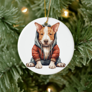Gepersonaliseerde Bull Terrier Hond Keramisch Ornament