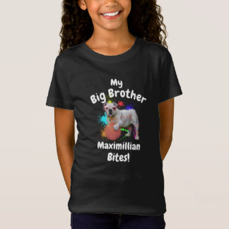 Gepersonaliseerde Bulldog Big Brother Hondenliefhe T-shirt