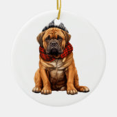 Gepersonaliseerde bullmastiff hond keramisch ornament (Voorkant)