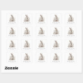 Gepersonaliseerde  Bunny Easter Vierkante Sticker (Vel)