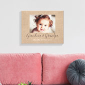 Gepersonaliseerde Burlap Fotodoek Canvas Afdruk (Insitu (Woonkamer))