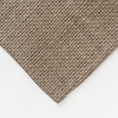 Gepersonaliseerde Burlap-look Rustic/Wedding Fleece Deken (Hoek)