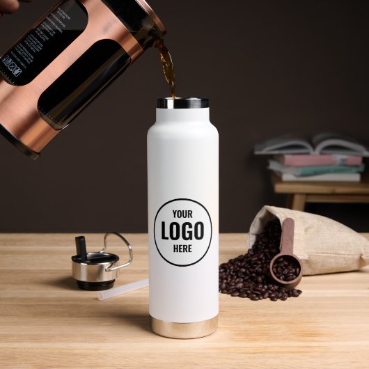 Gepersonaliseerde Business Logo Branded Waterfles (Koffie)