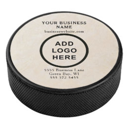 Gepersonaliseerde Business Logo Cream Branded Hockey Puck