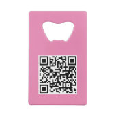 Gepersonaliseerde Business Logo QR Code Sjabloon R Kredietkaart Flessenopener (Achterkant)