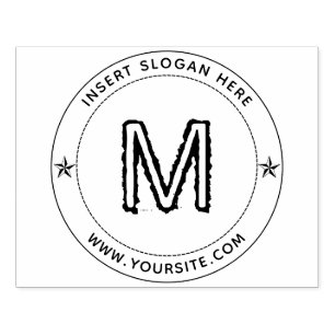 Gepersonaliseerde Business Monogram Round Rubberstempel