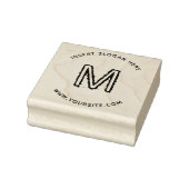 Gepersonaliseerde Business Monogram Round Rubberstempel (Stempel)