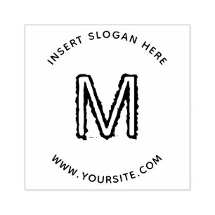 Gepersonaliseerde Business Monogram Round Rubberstempel