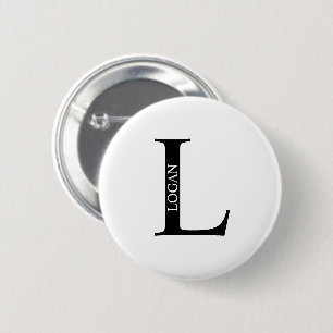 Gepersonaliseerde Button monogram en naam Pinback