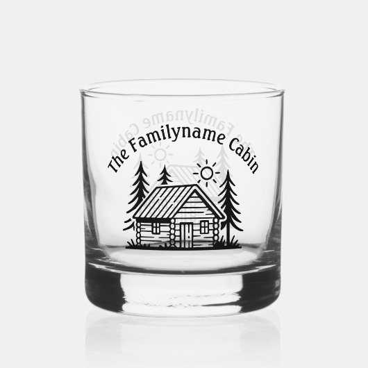 Gepersonaliseerde Cabin Rocks Glas Drinkware Set (Voorkant)