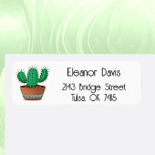 Gepersonaliseerde Cactus Lover's retour adreslabel Etiket