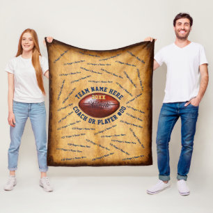 Gepersonaliseerde cadeau-ideeën voor voetbalcoach fleece deken