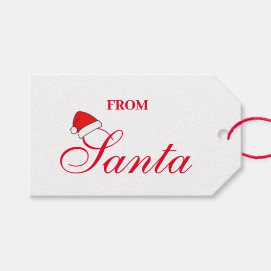 Gepersonaliseerde cadeau Labels - Van Santa Cadeaulabel (Voorkant (Horizontaal))