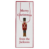 Gepersonaliseerde cadeautassen - kerstrecker wijn cadeautas (Voorkant)