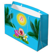 Gepersonaliseerde cadeautassen voor vogels Hawaiia Groot Cadeauzakje (Achterkant Gekanteld)