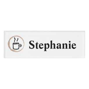 Gepersonaliseerde Cafe Barista Coffee Naambadge