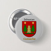 Gepersonaliseerde Camacho Historisch Schild Ronde Button 5,7 Cm (Voorkant /achterkant)