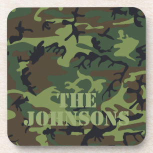 Gepersonaliseerde camouflage bier onderzetter