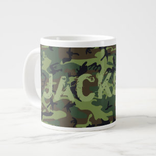 Gepersonaliseerde camouflage extra grote beker