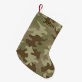 Gepersonaliseerde Camouflage Kerstkous Kleine Kerstsok (Voorkant (Hangend))