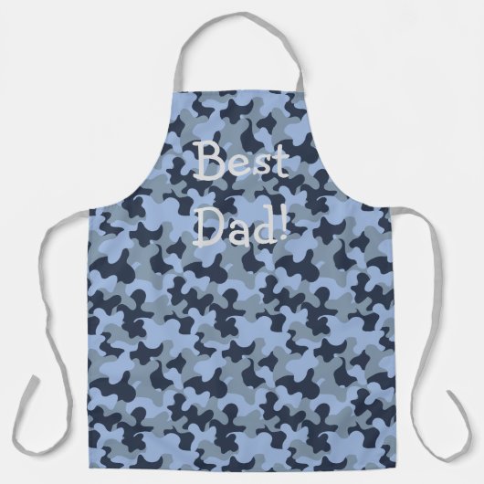 Gepersonaliseerde Camouflage Papa cadeau Schort (Voorkant)