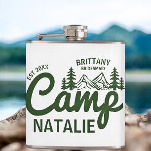 Gepersonaliseerde Camp Bach Bachelorette Party Cus Heupfles