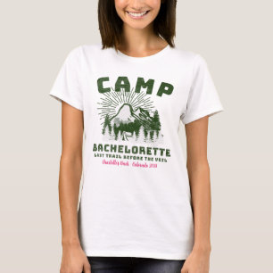 Gepersonaliseerde Camp Bachelorette Bruidsmeisje T-shirt