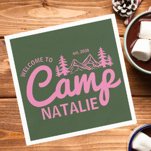 Gepersonaliseerde Camp Bachelorette Party Bruidsme Servet