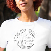 Gepersonaliseerde Camping Bachelorette Party Moon T-shirt