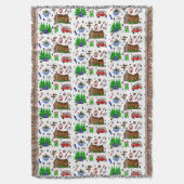 Gepersonaliseerde Camping die als Happy Camper wor Deken (Voorkant Verticaal)