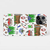 Gepersonaliseerde Camping die als Happy Camper wor iPhone Hoesje (Achterkant horizontaal)