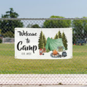 Gepersonaliseerde camping welkom spandoek (Insitu)
