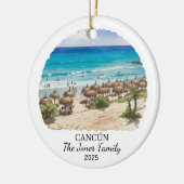 Gepersonaliseerde Cancun Ornament, Mexico Gift Keramisch Ornament (Links)